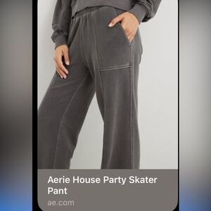 Small Smoked Gray Aerie House Party Skater Pant *No Longer Sold